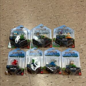Mattel Minecraft Earth Boost Mini Figures Set - Red, Green, Blue